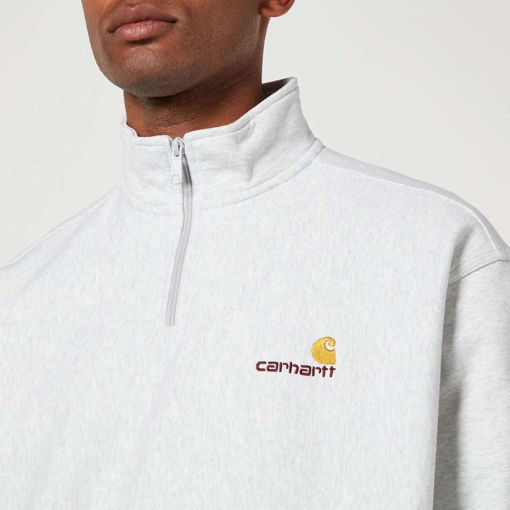 Carhartt WIP Half Zip American Script Cotton-Blend Jersey Sweatshirt - XXL
